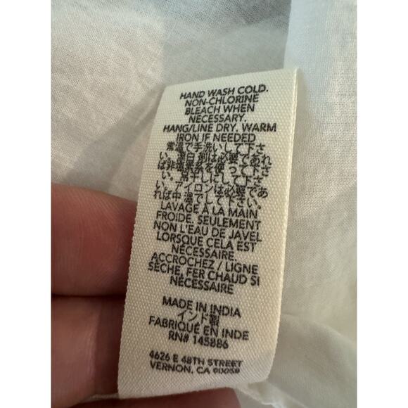 THE GREAT Dress Women’s Large The Short Nightingale Mini White Peasant Farmhouse - Picture 10 of 16